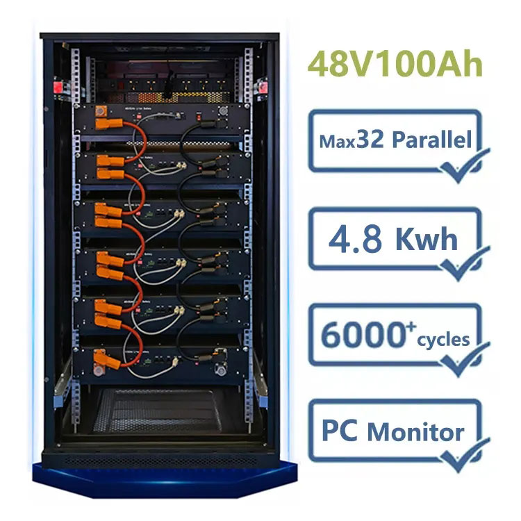 Μπαταρία λιθίου 48V 100AH ​​Rack Μοντέλο αποθήκευσης ενέργειας